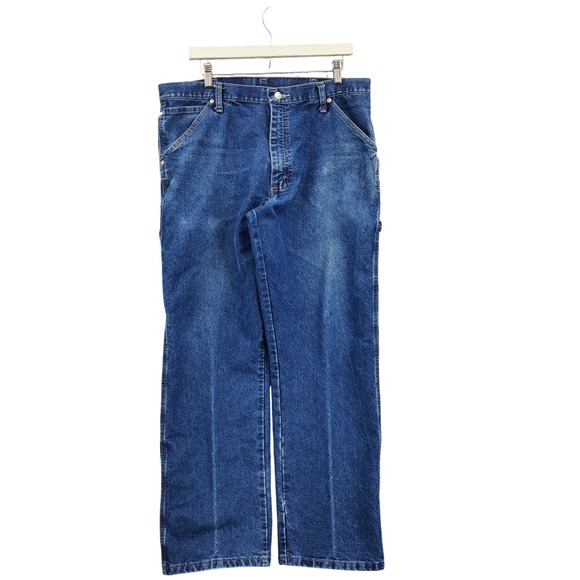 Wrangler Other - Wrangler Mens Workwear Utility Carpenter Strais Leg Jeans 36x30 Blue Denim